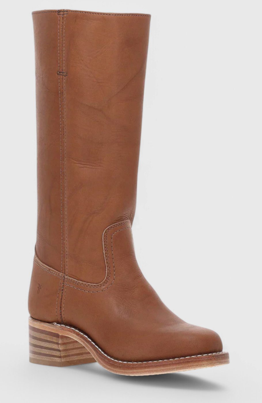Women's Stacked-Heel Leather Boots