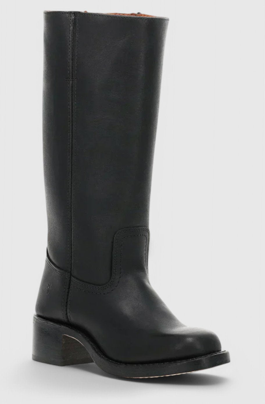 Women's Stacked-Heel Leather Boots