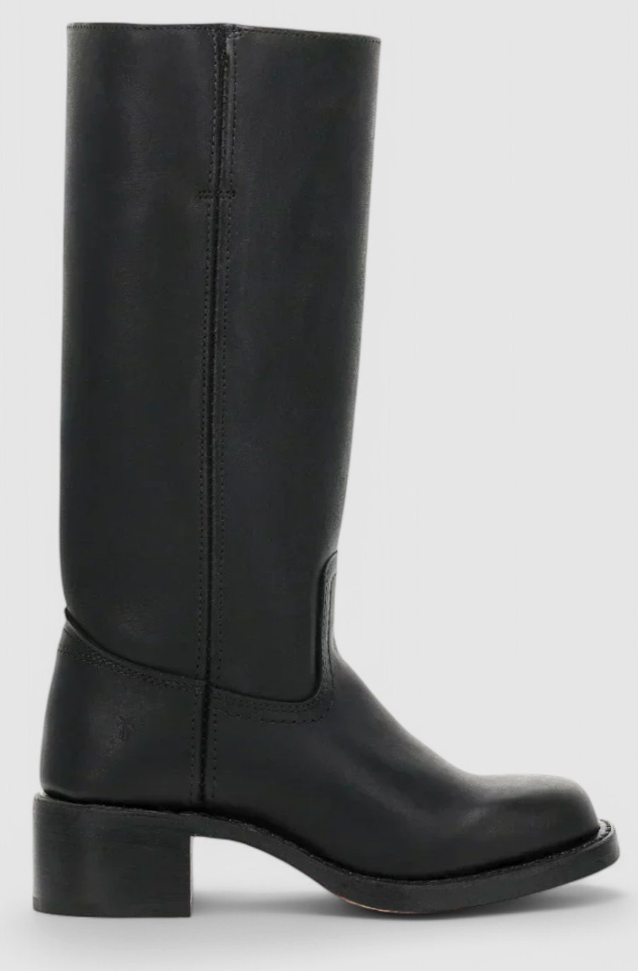 Women's Stacked-Heel Leather Boots