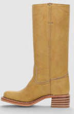 Women's Stacked-Heel Leather Boots