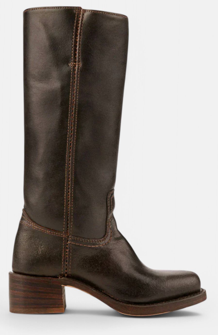 Women's Stacked-Heel Leather Boots