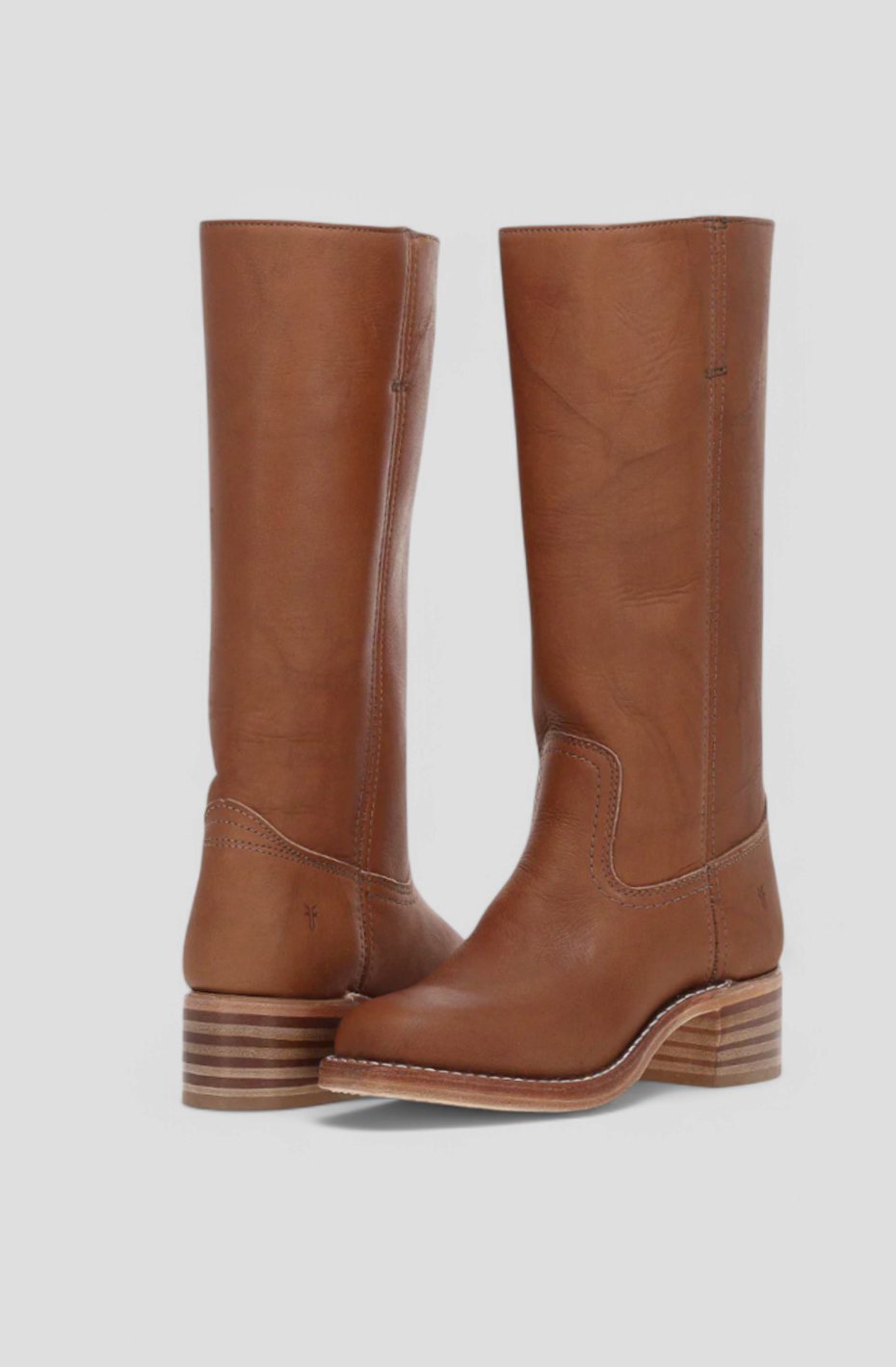 Women's Stacked-Heel Leather Boots