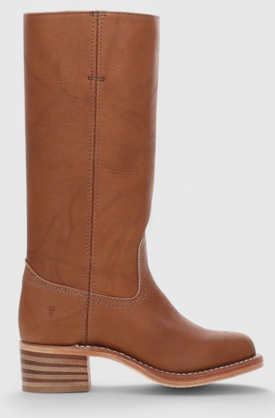 Women's Stacked-Heel Leather Boots
