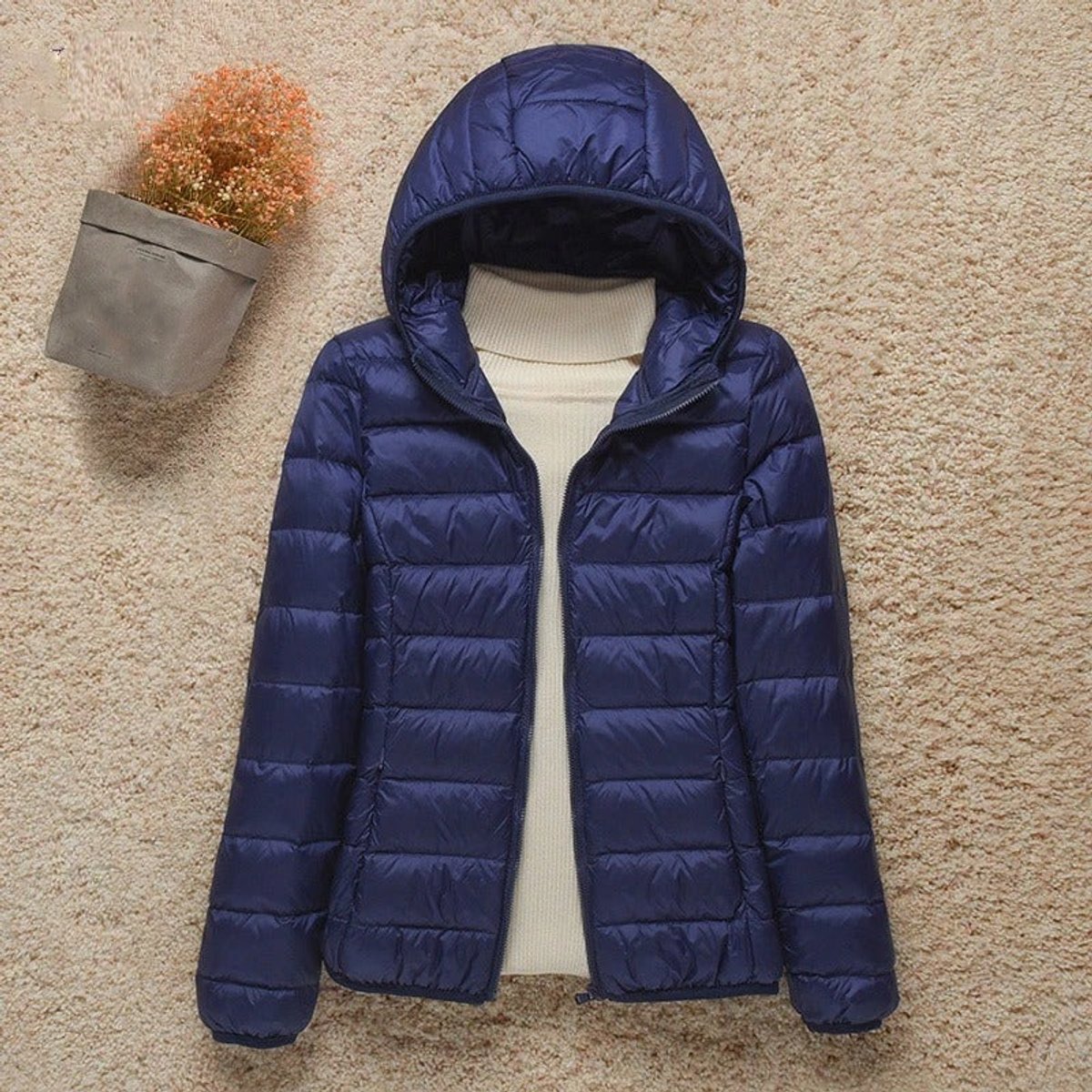 Women's Quilted Hooded Puffer Jacket