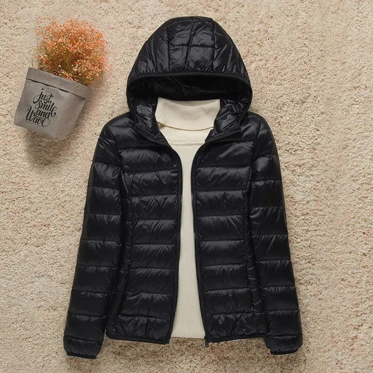 Women's Quilted Hooded Puffer Jacket