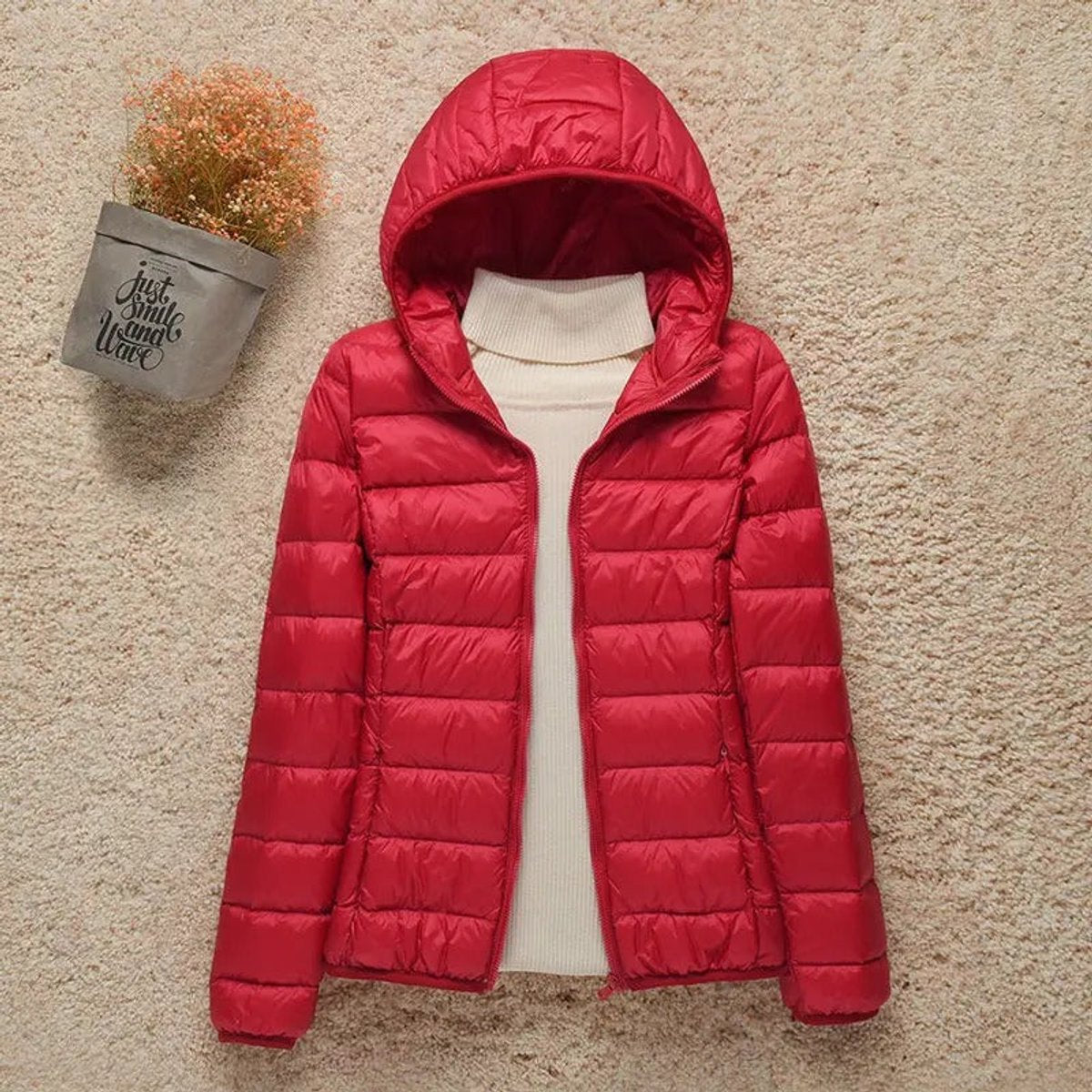 Women's Quilted Hooded Puffer Jacket
