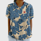 Women's Collared Linen Blouse
