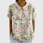 Women's Collared Linen Blouse