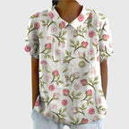 Women's Collared Linen Blouse