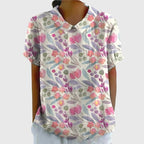 Women's Collared Linen Blouse