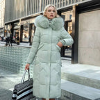 Women's Hooded Quilted Overcoat