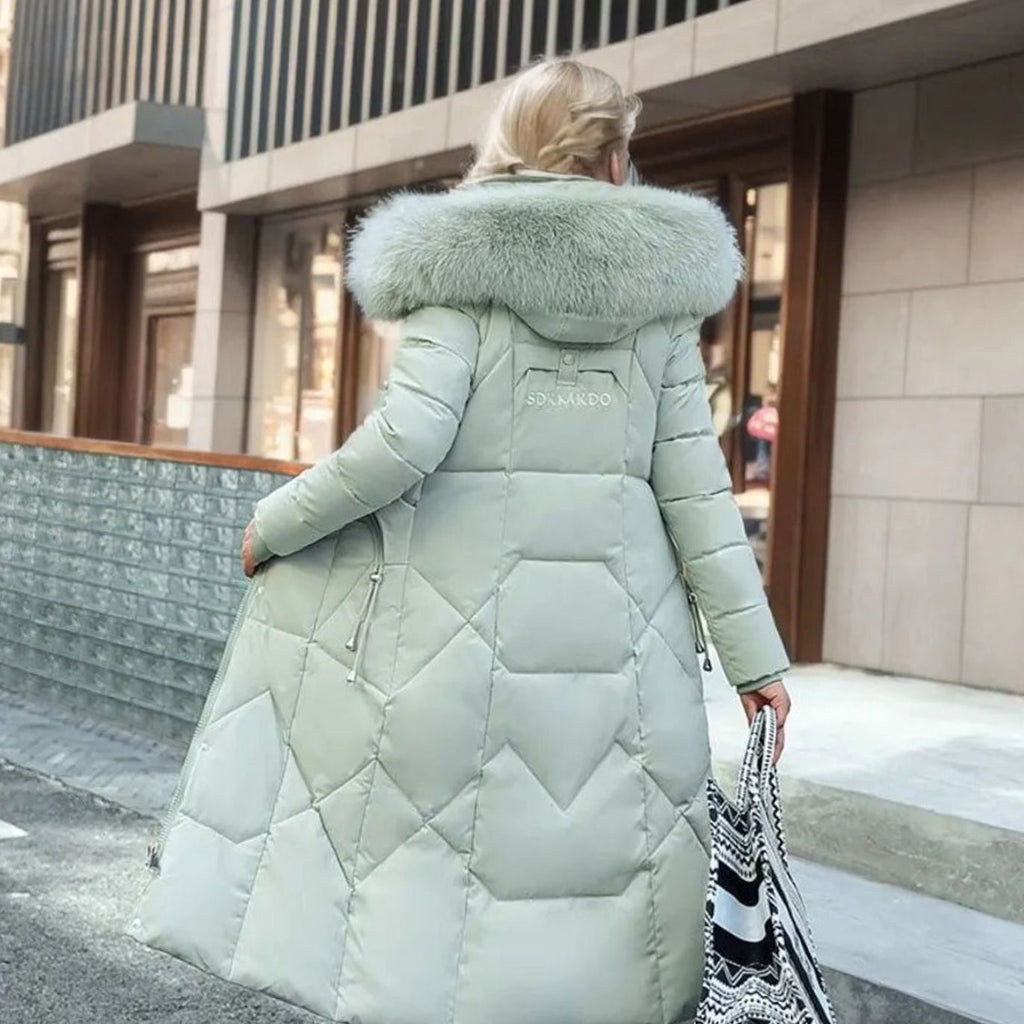 Women's Hooded Quilted Overcoat
