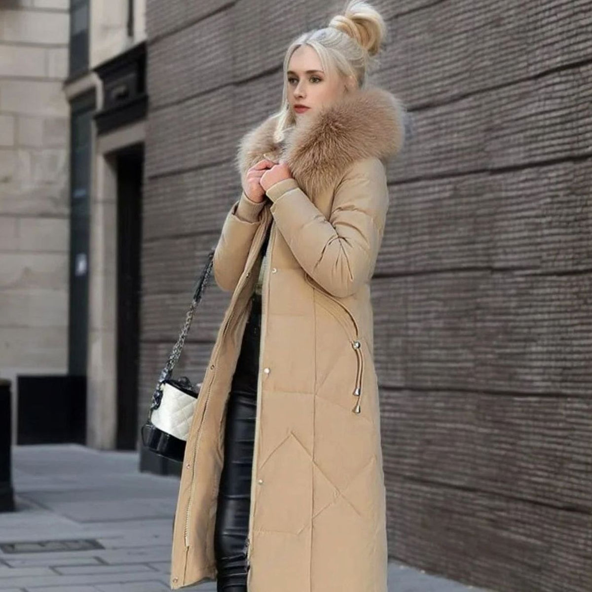 Women's Hooded Quilted Overcoat