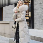 Women's Hooded Quilted Overcoat
