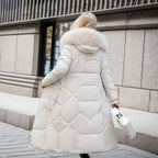 Women's Hooded Quilted Overcoat