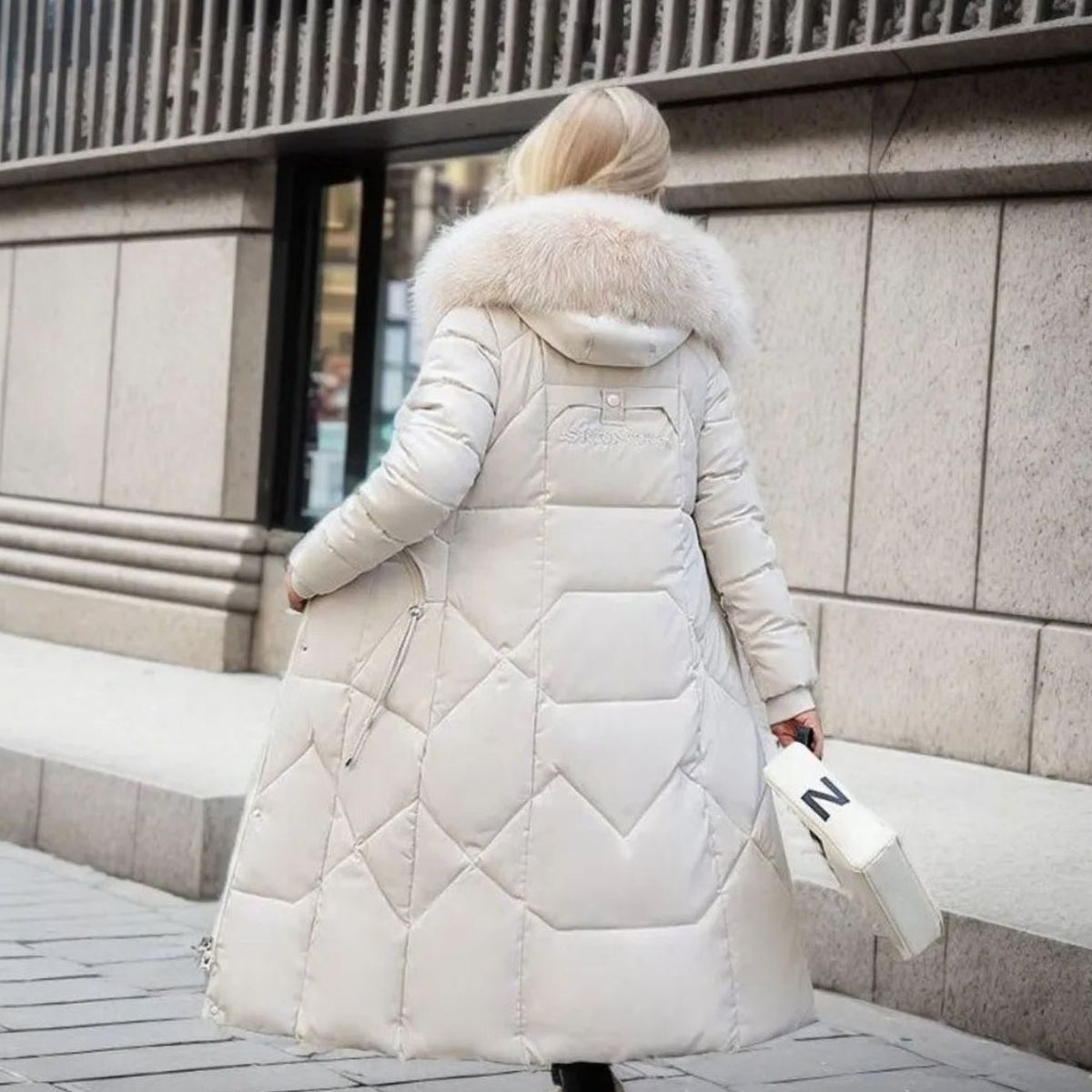 Women's Hooded Quilted Overcoat