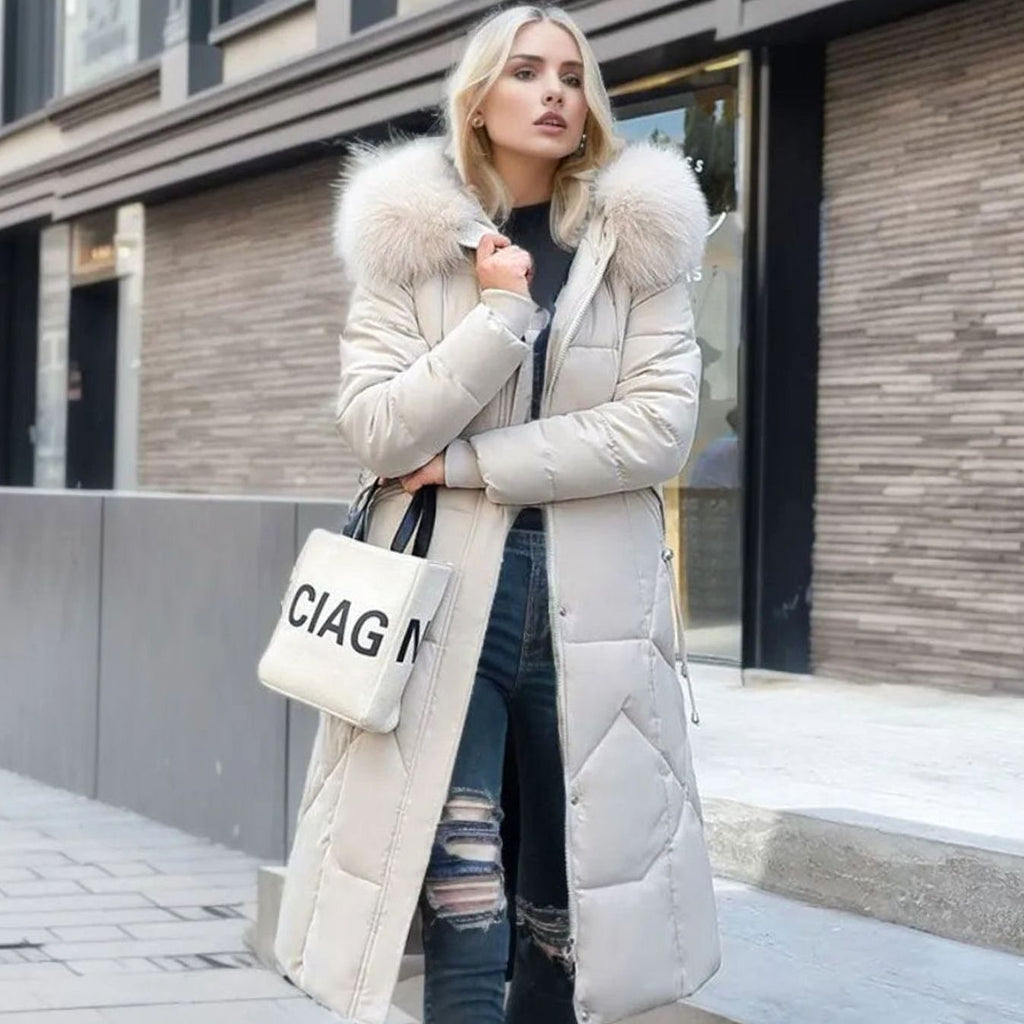 Women's Hooded Quilted Overcoat