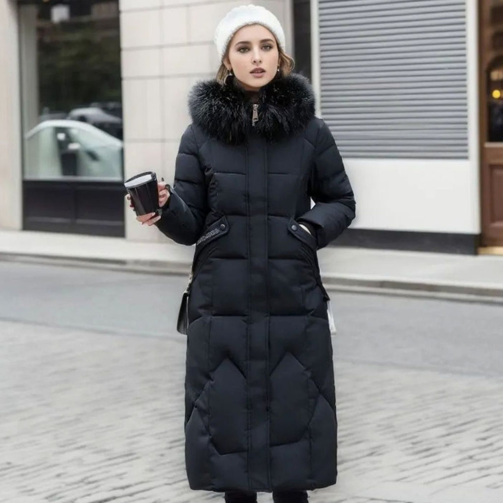 Women's Hooded Quilted Overcoat