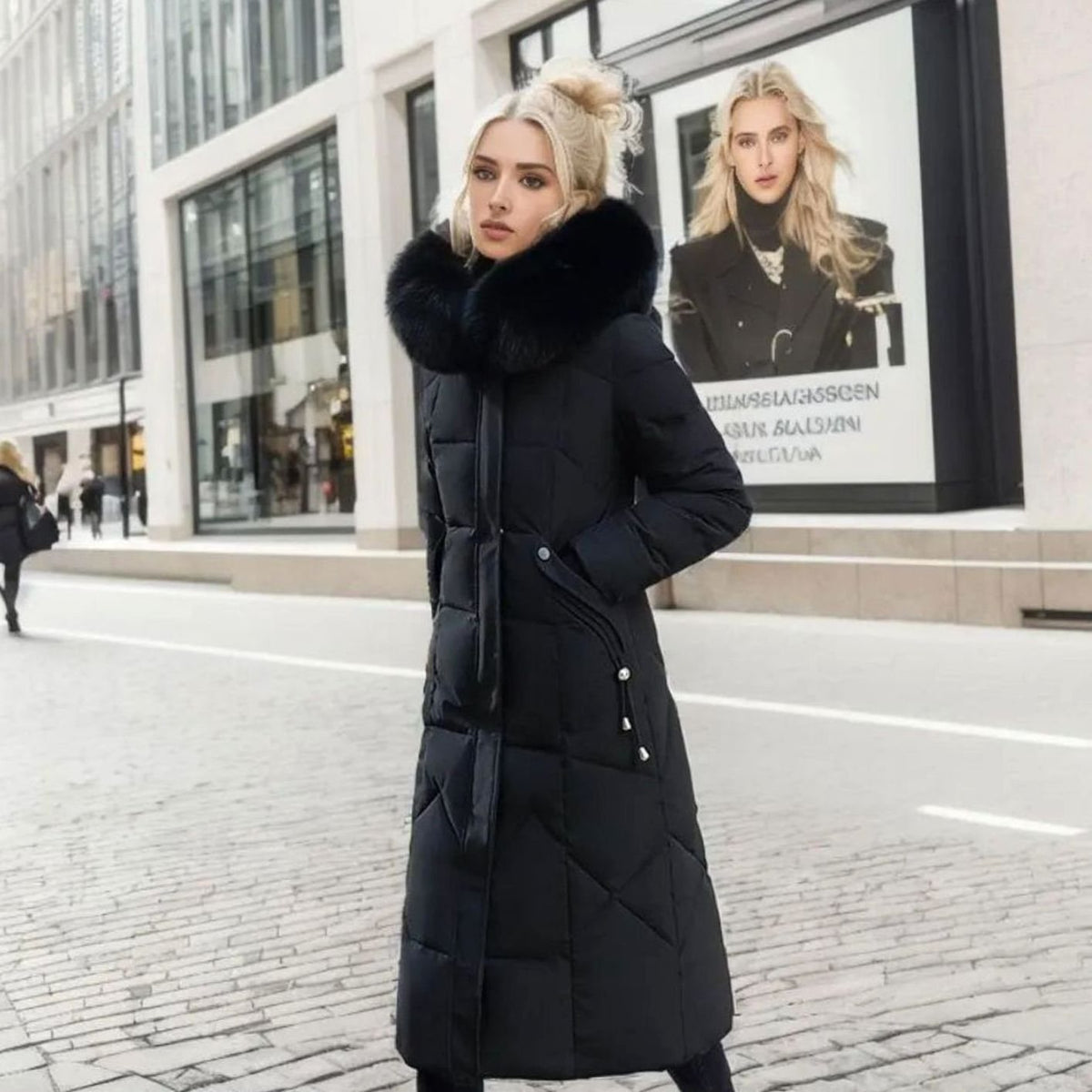 Women's Hooded Quilted Overcoat