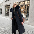 Women's Hooded Quilted Overcoat
