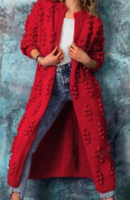 Women's Pom-Pom Open-Front Cardigan