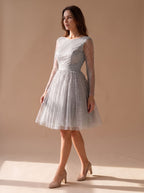 Women's A-Line Glitter Tulle Dress
