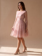 Women's A-Line Glitter Tulle Dress