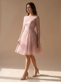 Women's A-Line Glitter Tulle Dress