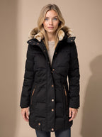 Women's Faux Fur Hooded Overcoat