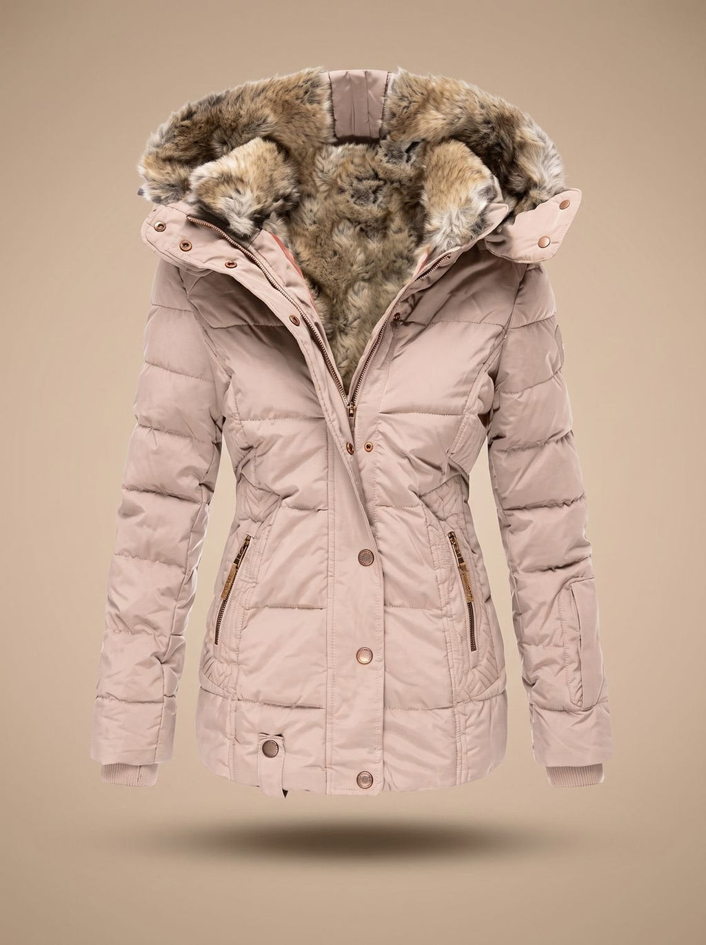 Women's Faux Fur Hooded Overcoat