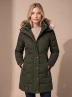 Women's Faux Fur Hooded Overcoat
