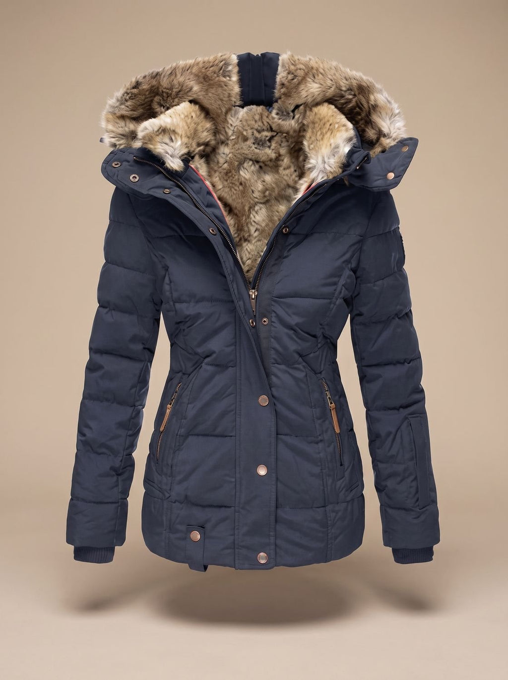 Women's Faux Fur Hooded Overcoat
