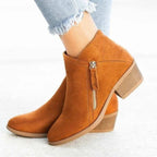 Women's Suede Side-Zip Ankle Boots