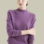Women's Merino Wool Mock Neck Jumper