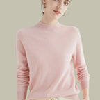 Women's Merino Wool Mock Neck Jumper
