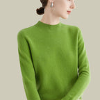 Women's Merino Wool Mock Neck Jumper