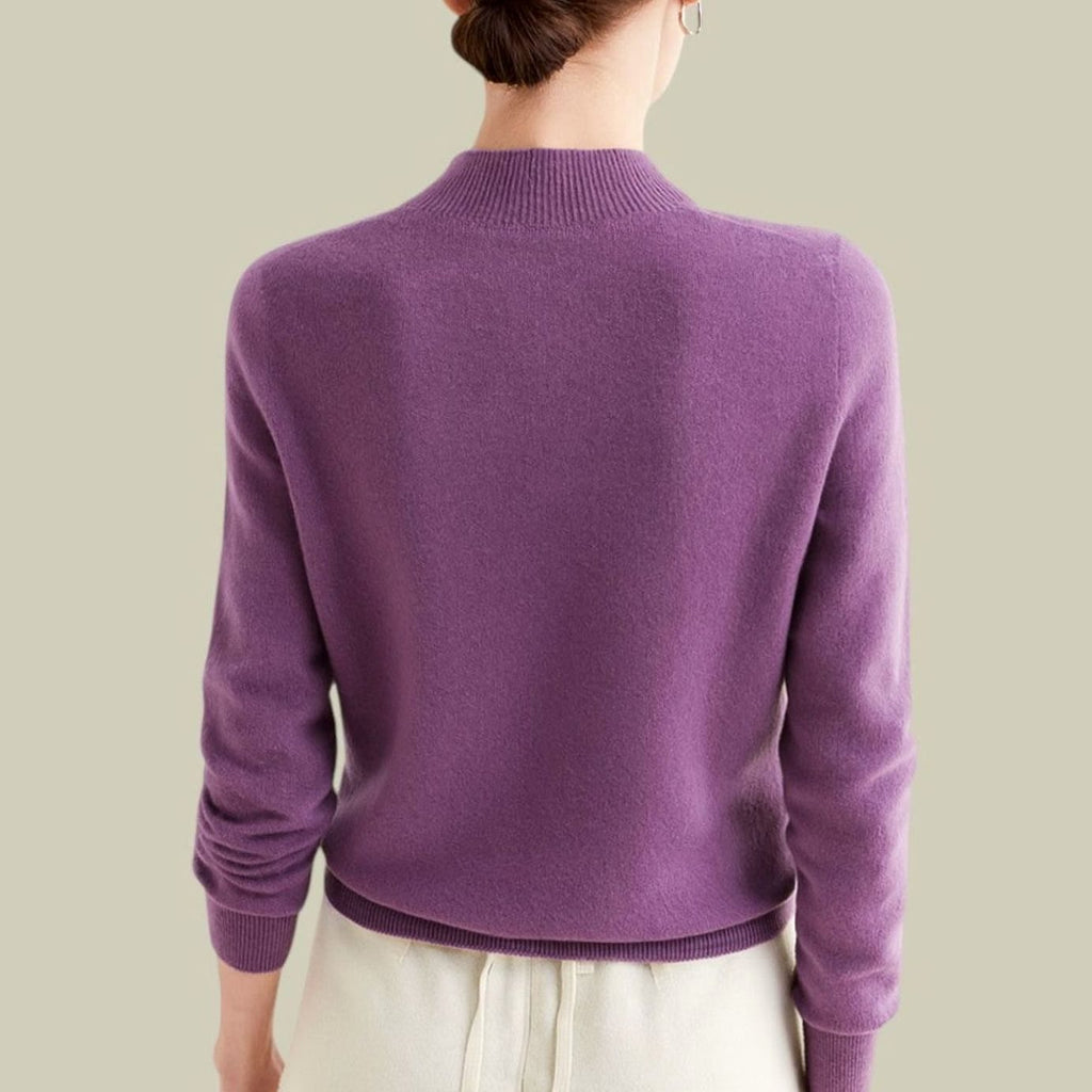Women's Merino Wool Mock Neck Jumper