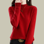 Women's Merino Wool Mock Neck Jumper
