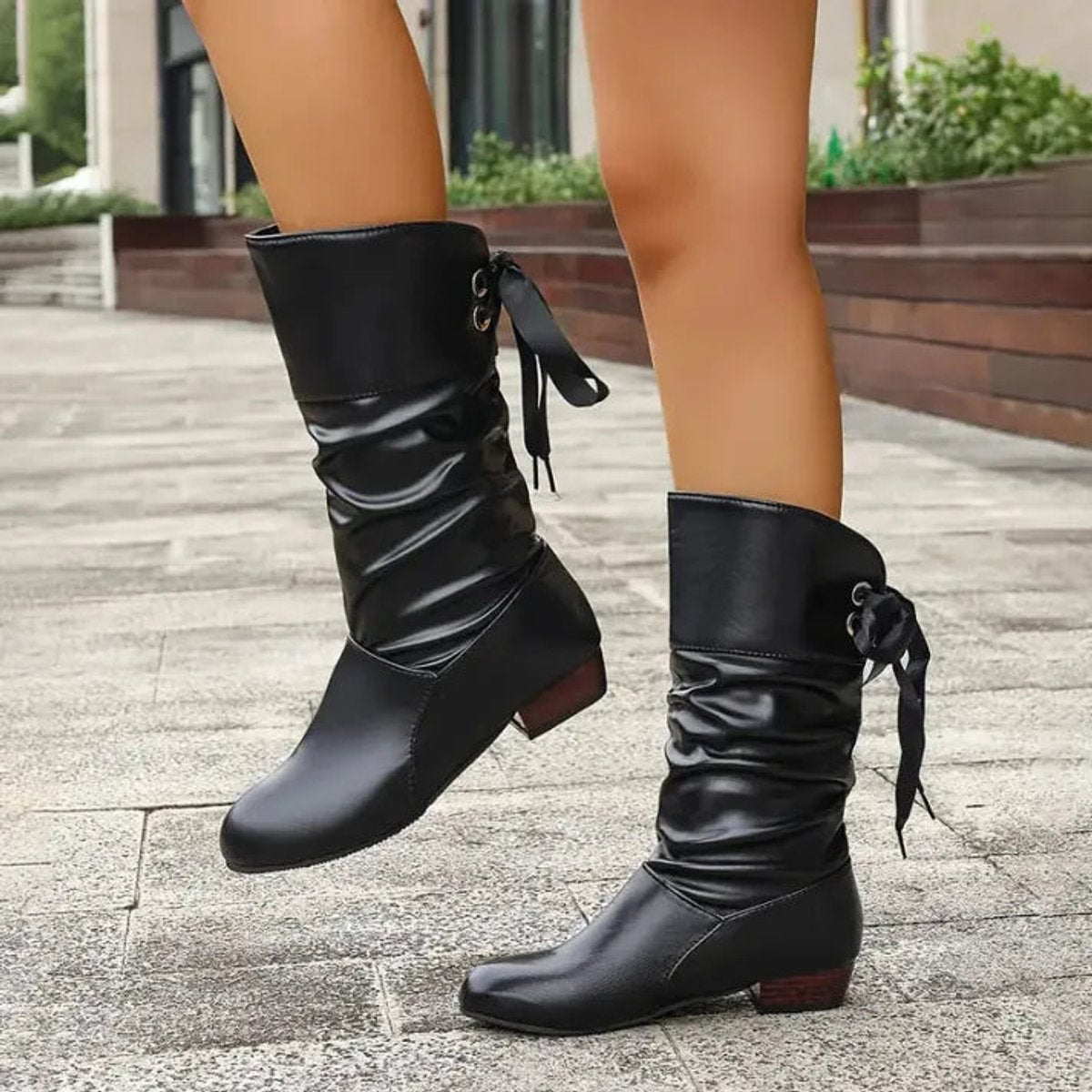 Women's Slouchy Lace-Up Ankle Boots