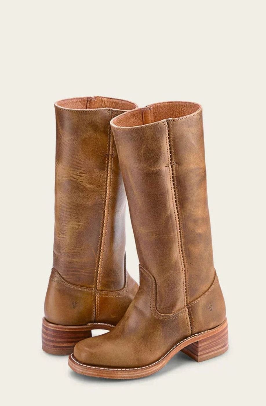 Women's Western Stacked-Heel Mid-Calf Boots