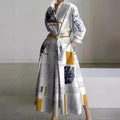 Women's Collared Wrap Maxi Dress