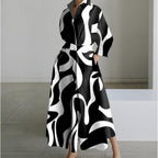 Women's Collared Wrap Maxi Dress