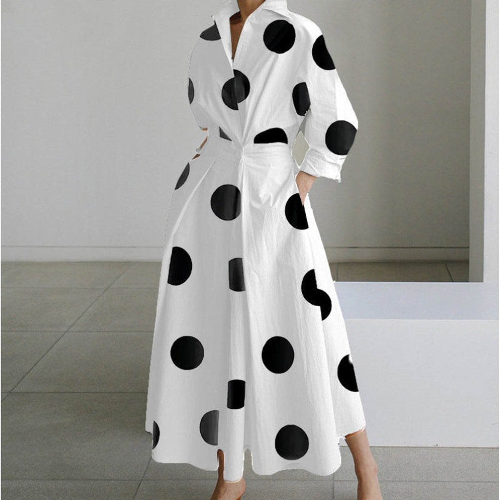 Women's Collared Wrap Maxi Dress