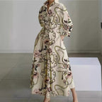 Women's Collared Wrap Maxi Dress