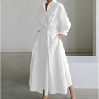 Women's Collared Wrap Maxi Dress