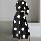 Women's Collared Wrap Maxi Dress