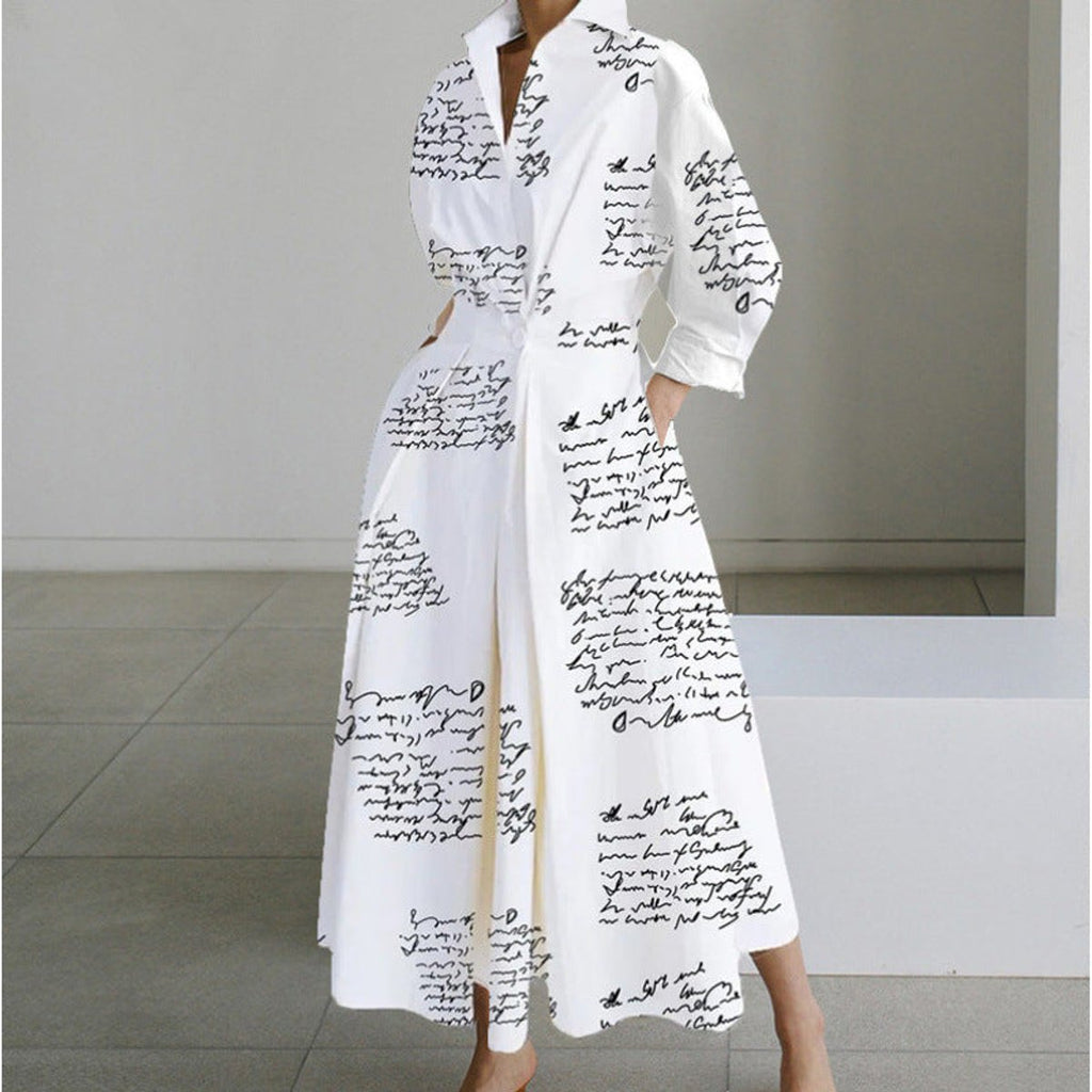 Women's Collared Wrap Maxi Dress