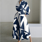 Women's Collared Wrap Maxi Dress