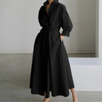 Women's Collared Wrap Maxi Dress