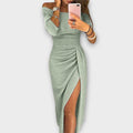 Women's Off-Shoulder Ruched Cocktail Dress